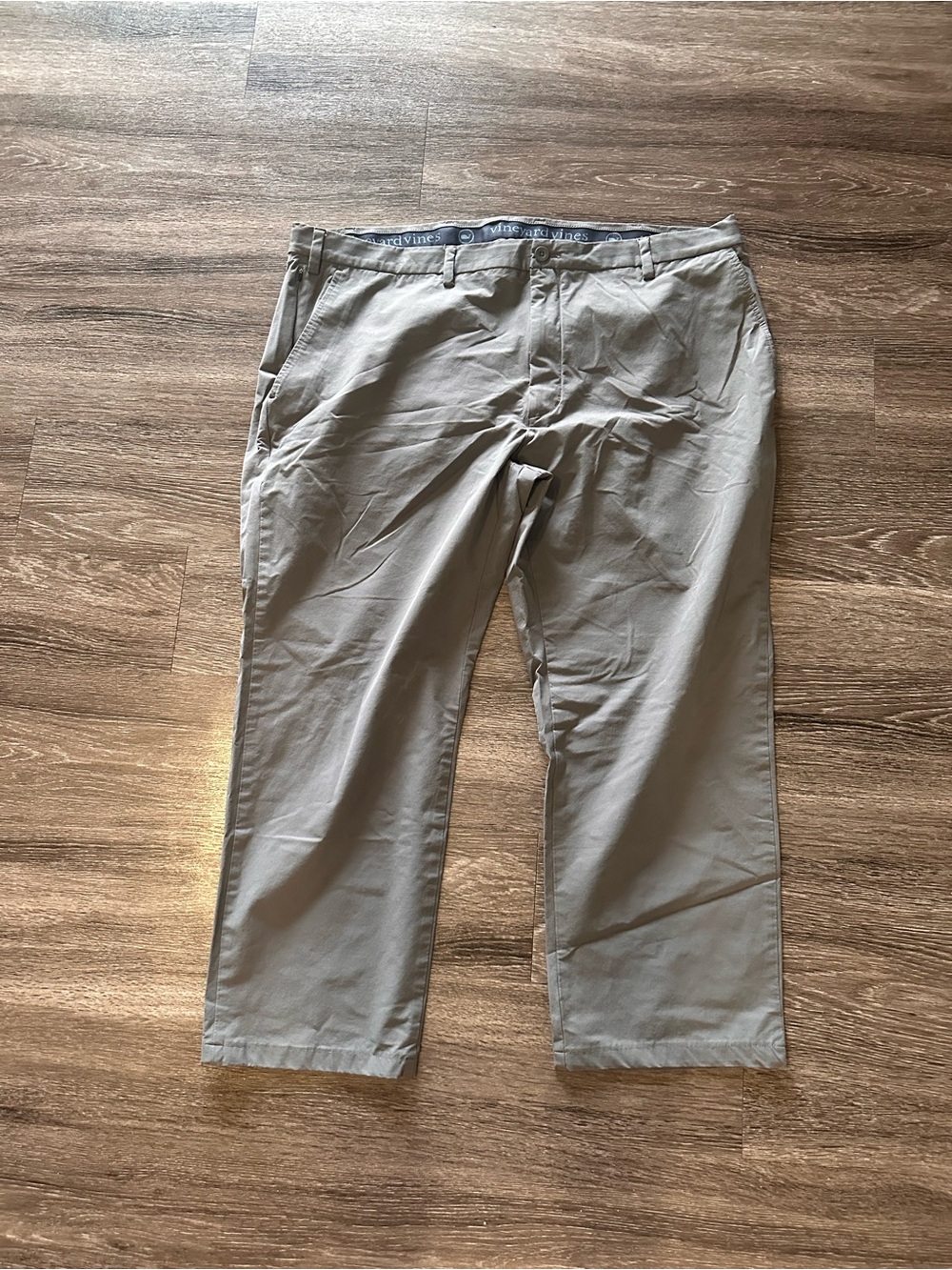 Vineyard Vines On The Go Chino Pants Grey Stretch Pockets Regular Straight 44x30